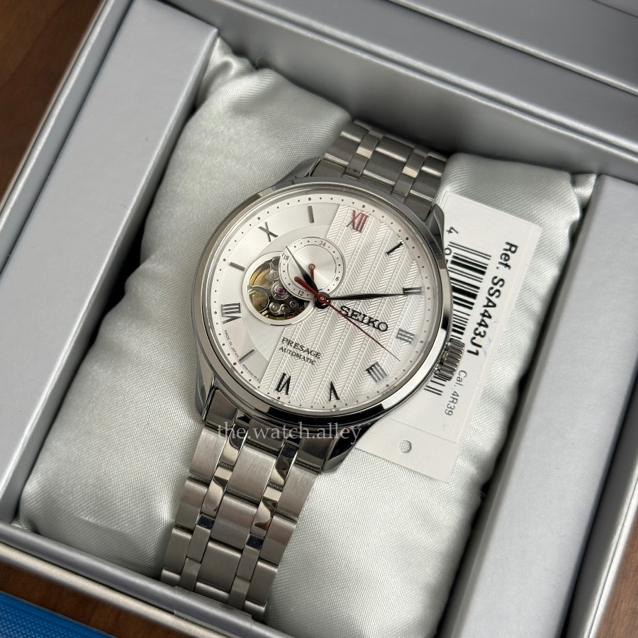 Seiko Seiko Presage Zen Garden - Open Heart SSA443 / SSA443J1 Karesansui White Textured Dial - Automatic Dress Watch
