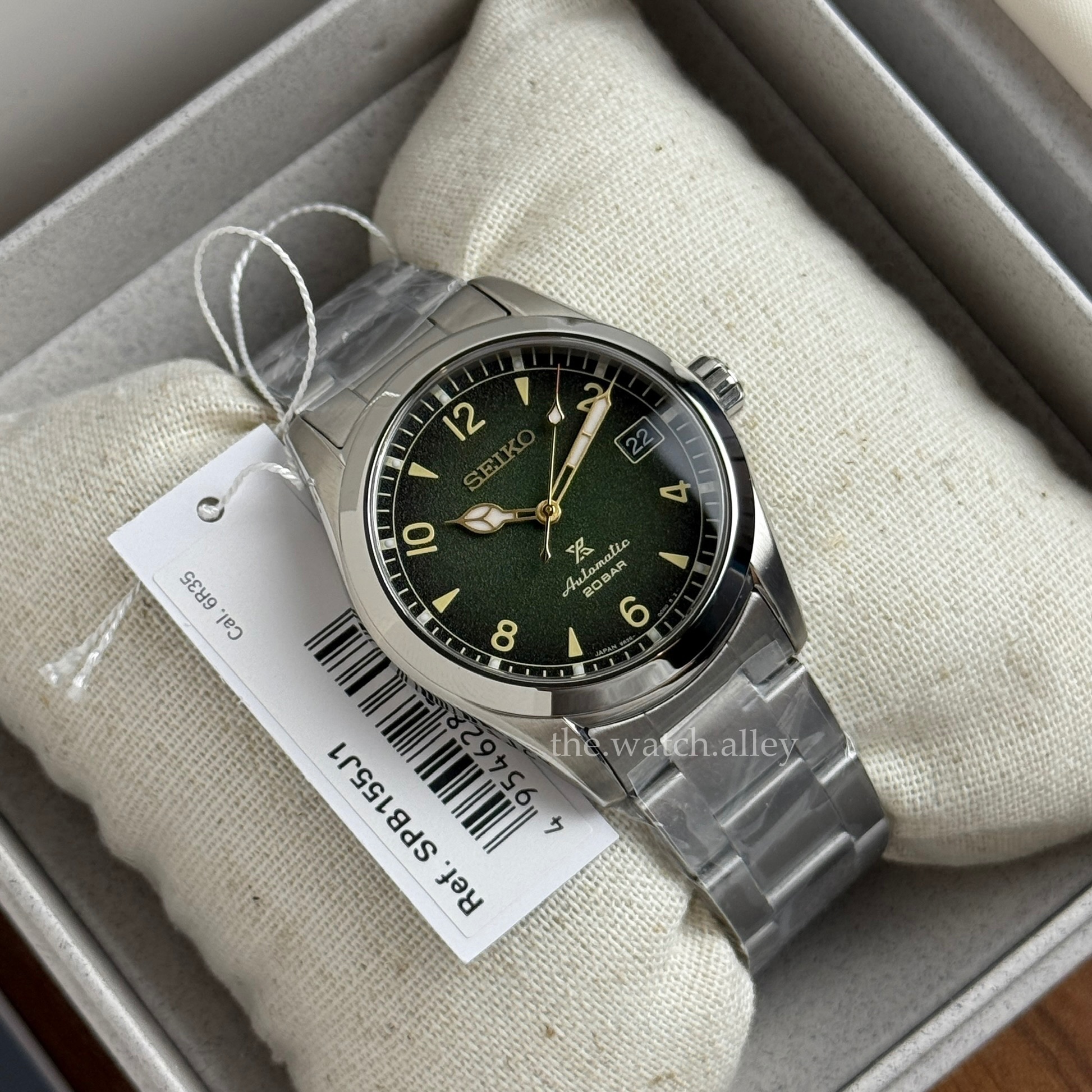 Seiko Seiko Prospex “Baby Alpinist” - SPB155 / SPB155J1 Green Gradient - Textured Dial - Automatic Field Watch