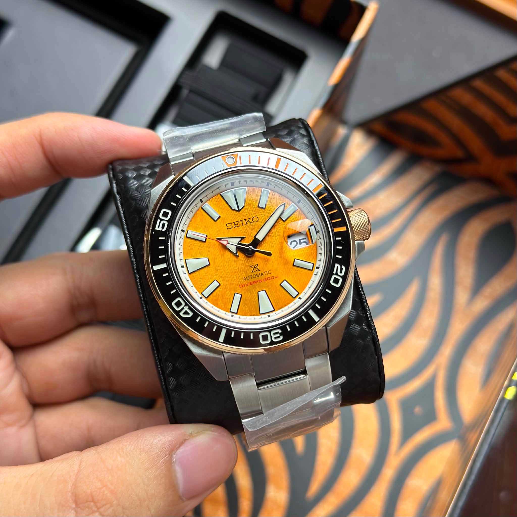 Seiko Seiko Prospex King Samurai “Indian Tiger” - HBB005 / HBB005K1 Deep Amber Dial - India Limited Edition 1,000pcs