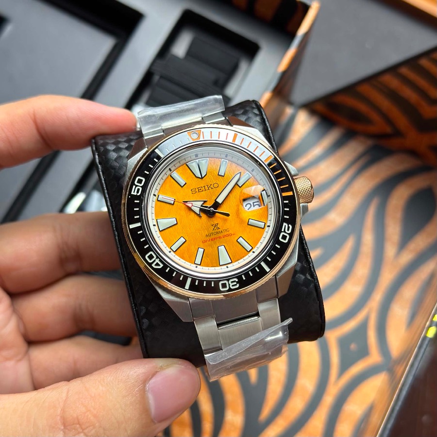 Seiko Seiko Prospex King Samurai “Indian Tiger” - HBB005 / HBB005K1 Deep Amber Dial - India Limited Edition 1,000pcs