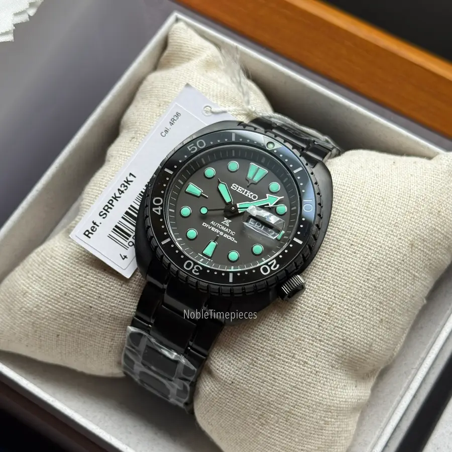 Seiko Seiko Prospex King Turtle SRPK43 / SRPK43K1 Black Series “Night Vision” Diver’s Watch