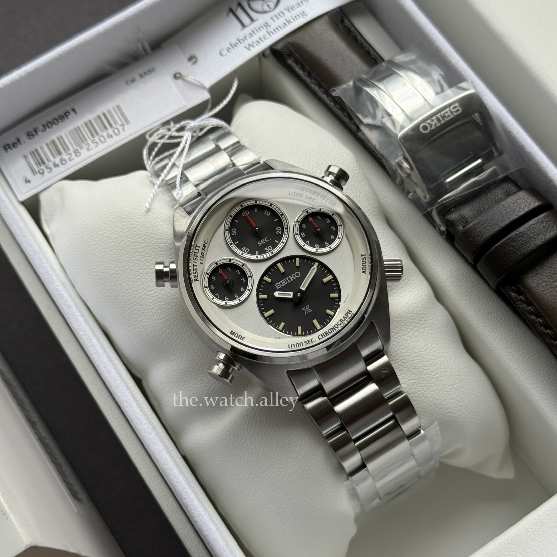 Seiko Seiko Prospex Speedtimer - Panda SFJ009 / SFJ009P1 - 1/100th of a Second Solar Chronograph - 110th Anniversary Limited Edition 3,500pcs
