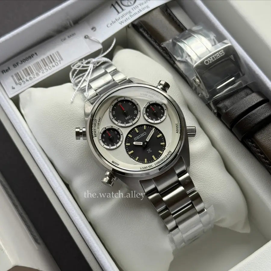 Seiko Seiko Prospex Speedtimer - Panda SFJ009 / SFJ009P1 - 1/100th of a Second Solar Chronograph - 110th Anniversary Limited Edition 3,500pcs