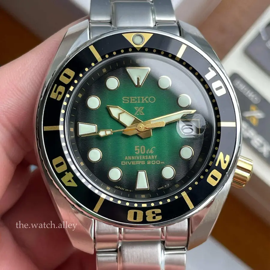Seiko Seiko Prospex Sumo  - SPB031 / SPB031J1 Green & Gold - 50th Anniversary Limited Edition Thailand Release - 820pcs