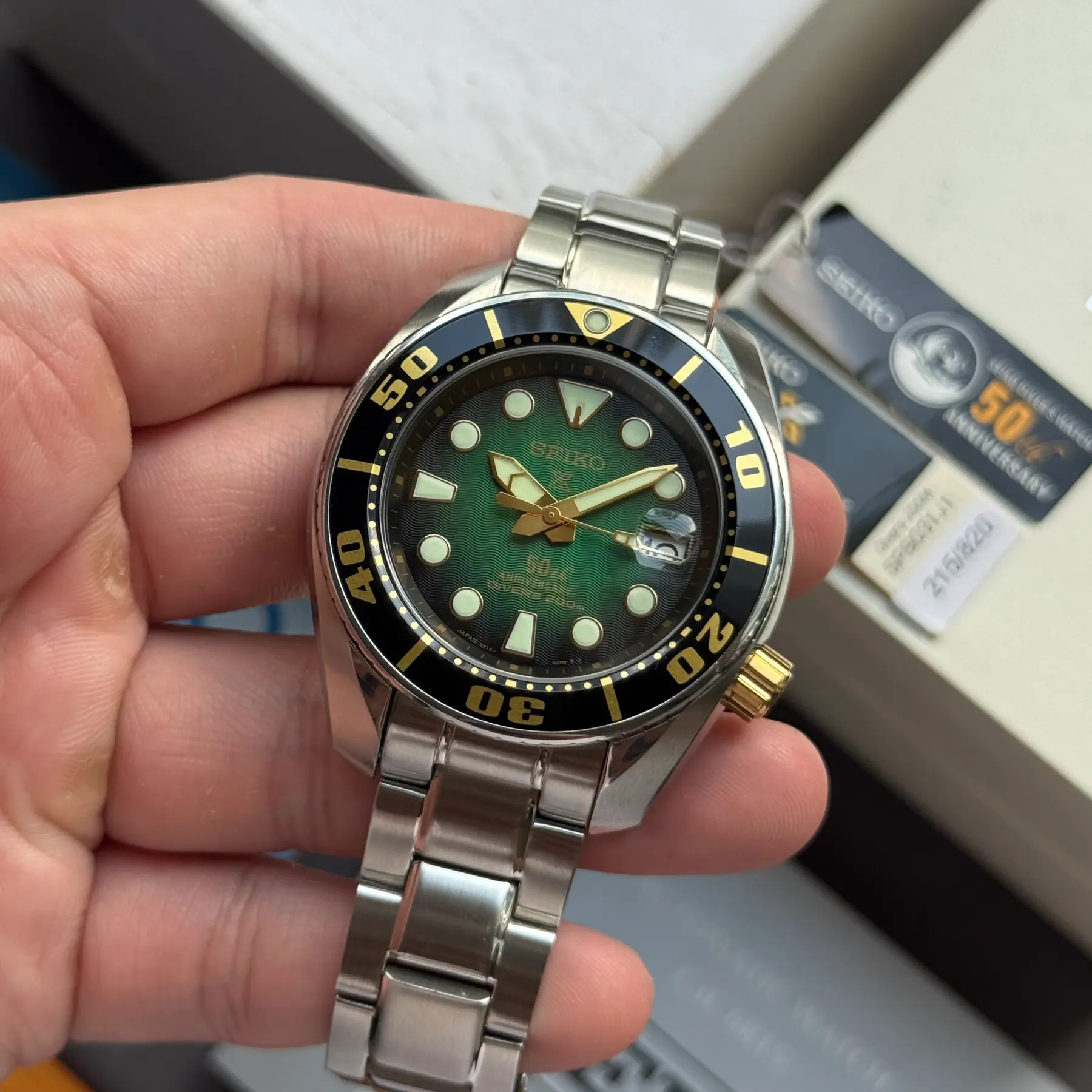 Seiko Seiko Prospex Sumo - SPB031 / SPB031J1 Green & Gold - 50th Anniversary Limited Edition Thailand Release - 820pcs
