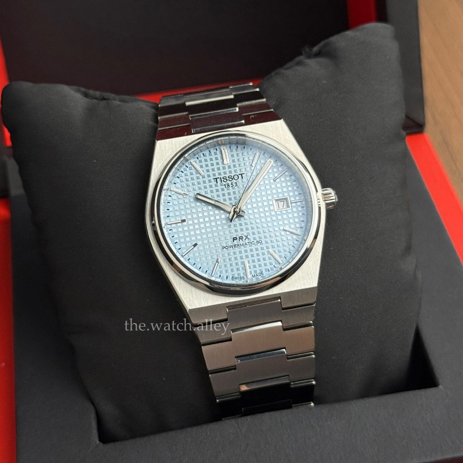 Tissot Tissot PRX Powermatic 80 - Ice Blue Waffle Dial 40mm - Ref. T137.407.11.351.00